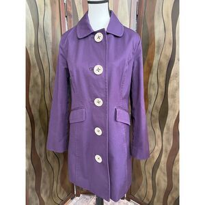 Boden Purple 100% Cotton Jacket. Size 8.